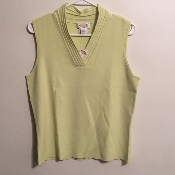 Talbots Tops - NWT Talbots lime sleeveless top